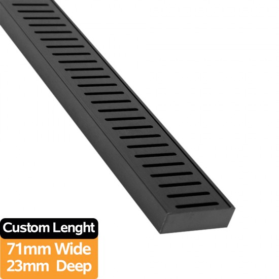 100-5600mm Lauxes Aluminium Midnight Floor Grate Drain Indoor Outdoor